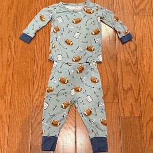 Angel Dear Blue Football Print Pajama Set